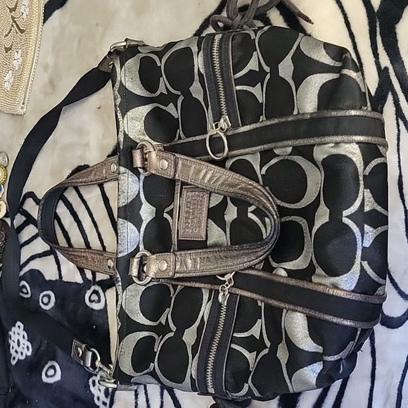 Coach Poppy 1941 Lurex Purse - Black/Silver - Picture 8 of 8